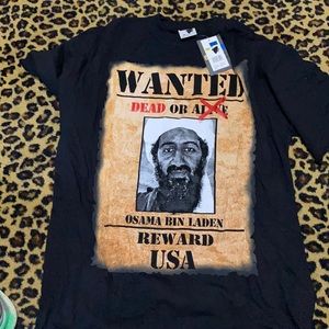 Osama Bin Laden wanted dead or alive XL t shirt